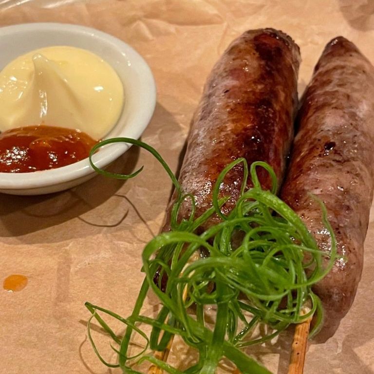 Chuanr lamb skewers with cumin and chilli served with dipping sauces