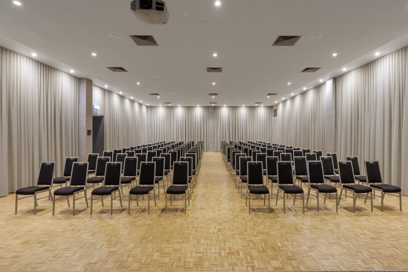 The Big Room set theatre-style