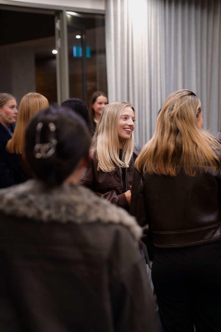 Guests talking during an event